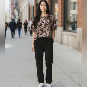 Sheer Batik Style Canna Top Size Medium